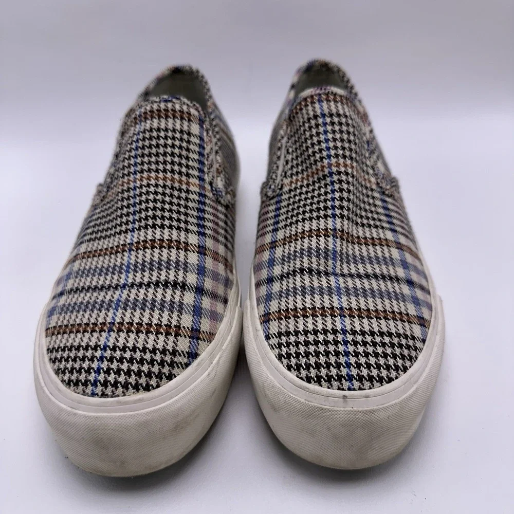SeaVees Plaid Baja Canvas Slip-On Platform Women US 8.5 Flannel Slip On